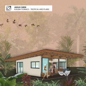 tropical cabin design Casa Jagua exterior view